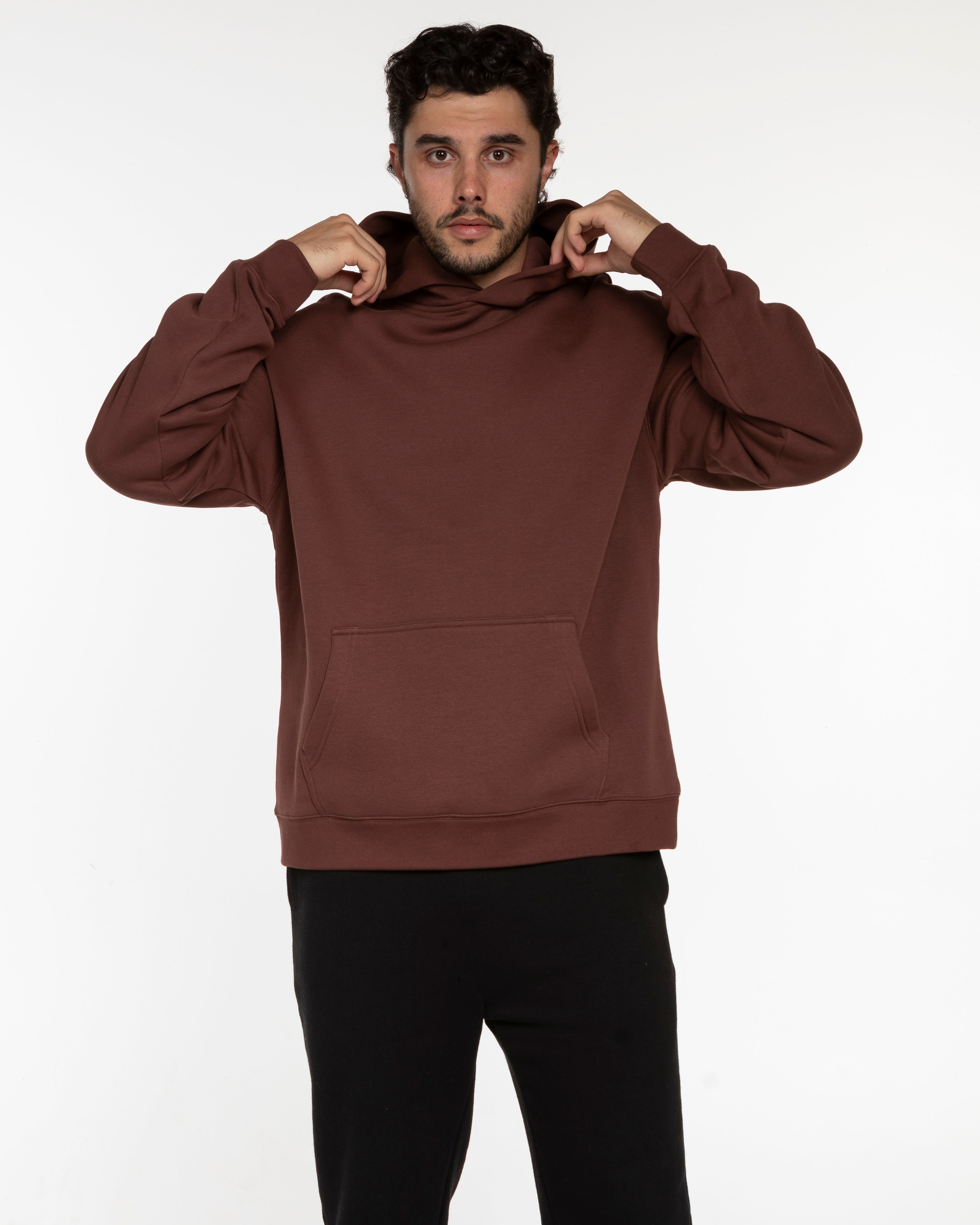 The Mens Hoodie - Chestnut - Synkro: Sync - Left Chest - Icon - Full Color