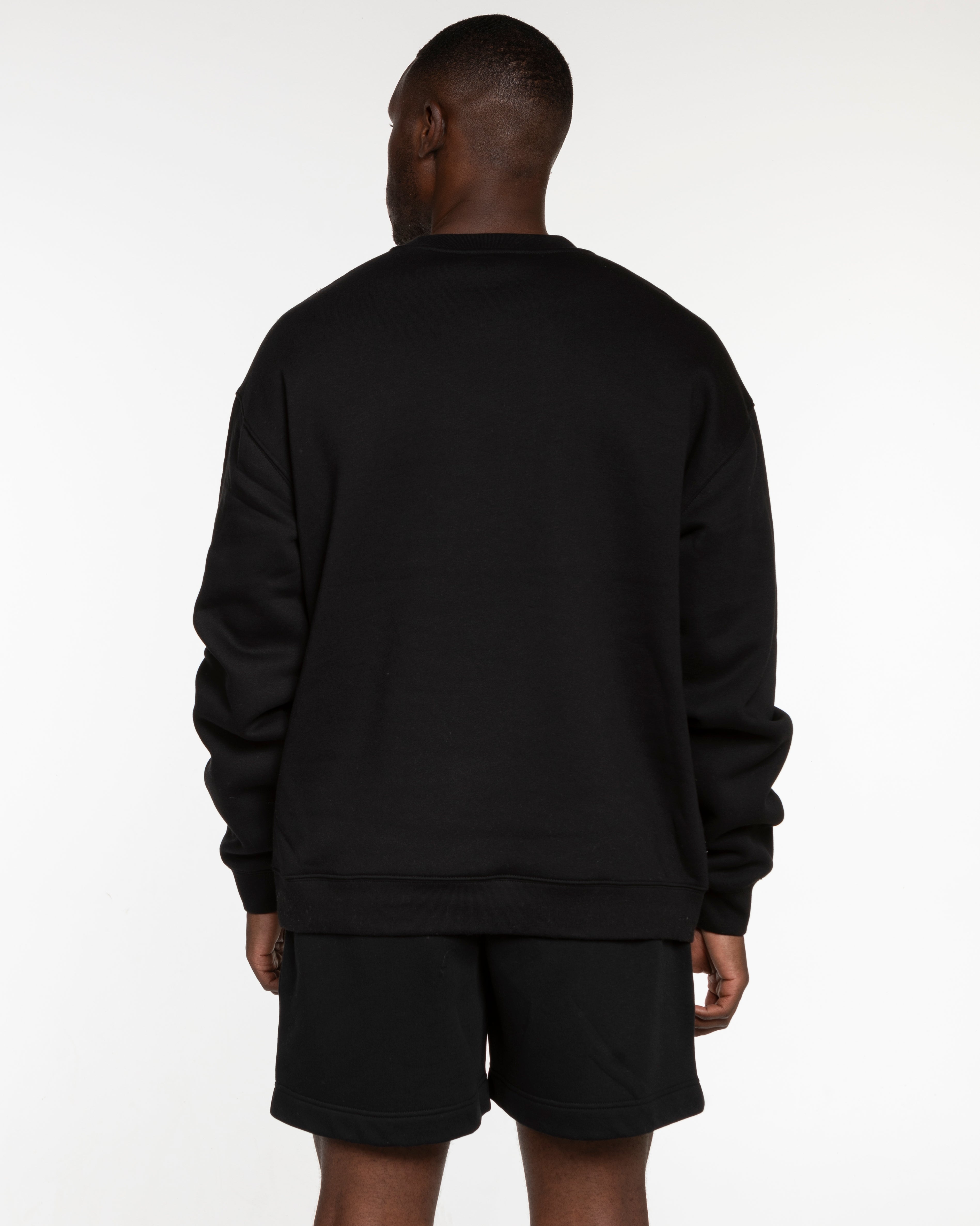 Commit Fitness - Mens Crewneck - Black with Oat