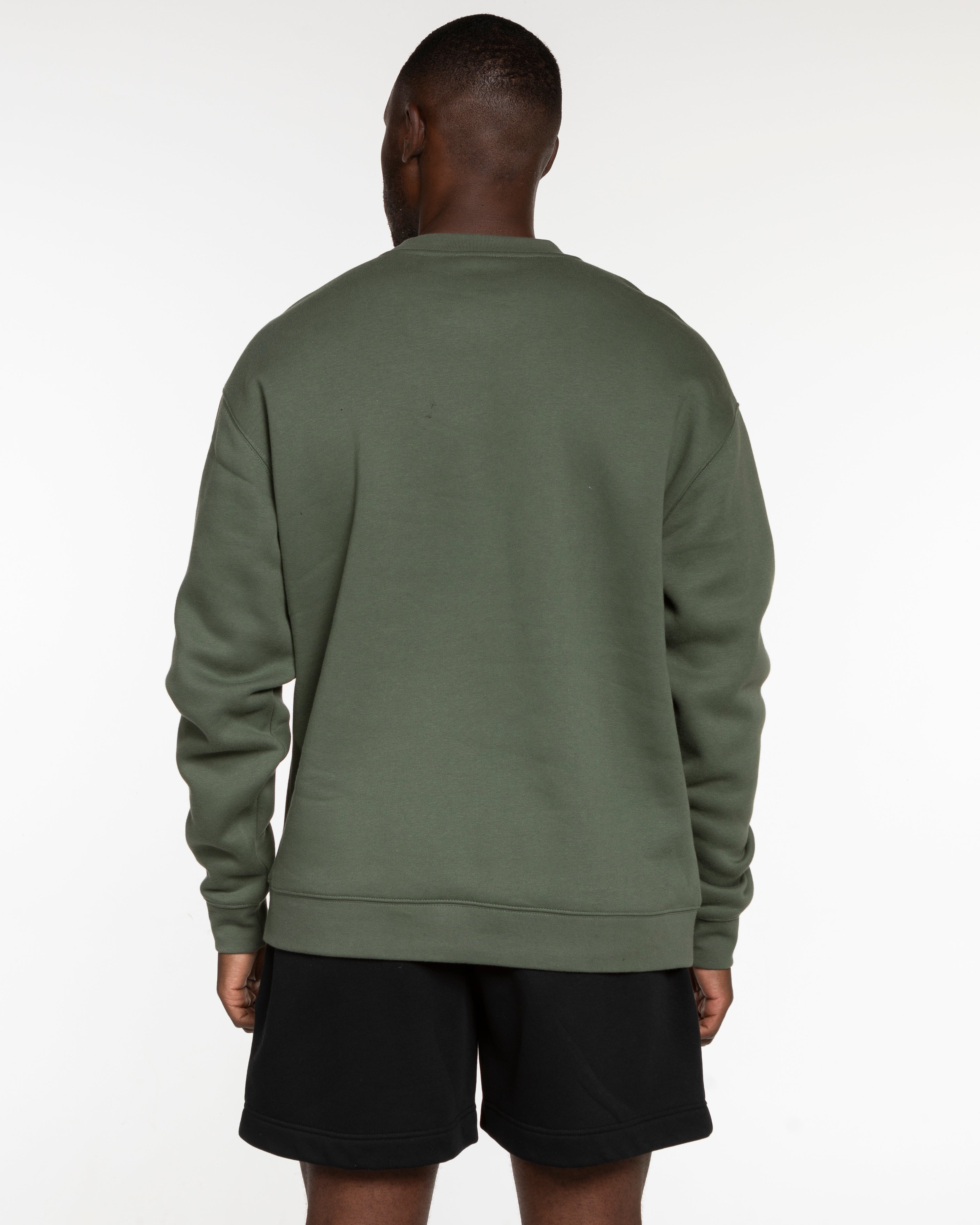 The Mens Crewneck - Cypress - Alterd - Center Chest Stacked - Tone on Tone