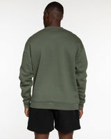 The Mens Crewneck - Cypress - C Wickson - Center Chest Stacked & Center Back Stacked - Printed - Tone on Tone