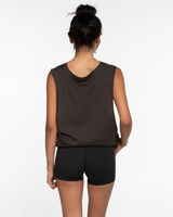 The Muscle Tank - Charcoal - Core Reform - Left Chest - Printed - White