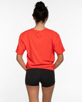 The Mens Tee - Fire - Bodi - Center Chest 2 Diagonal Stripes - Left Sleeve & Back Stacked - Printed - Yellow