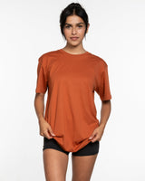 The Mens Tee - Copper - Odyssey Performance - Center Chest Stacked - Printed - White