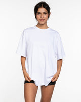 The Mens Heavyweight Tee - White - Peak 45 - Park City - Center Chest Stacked - Green