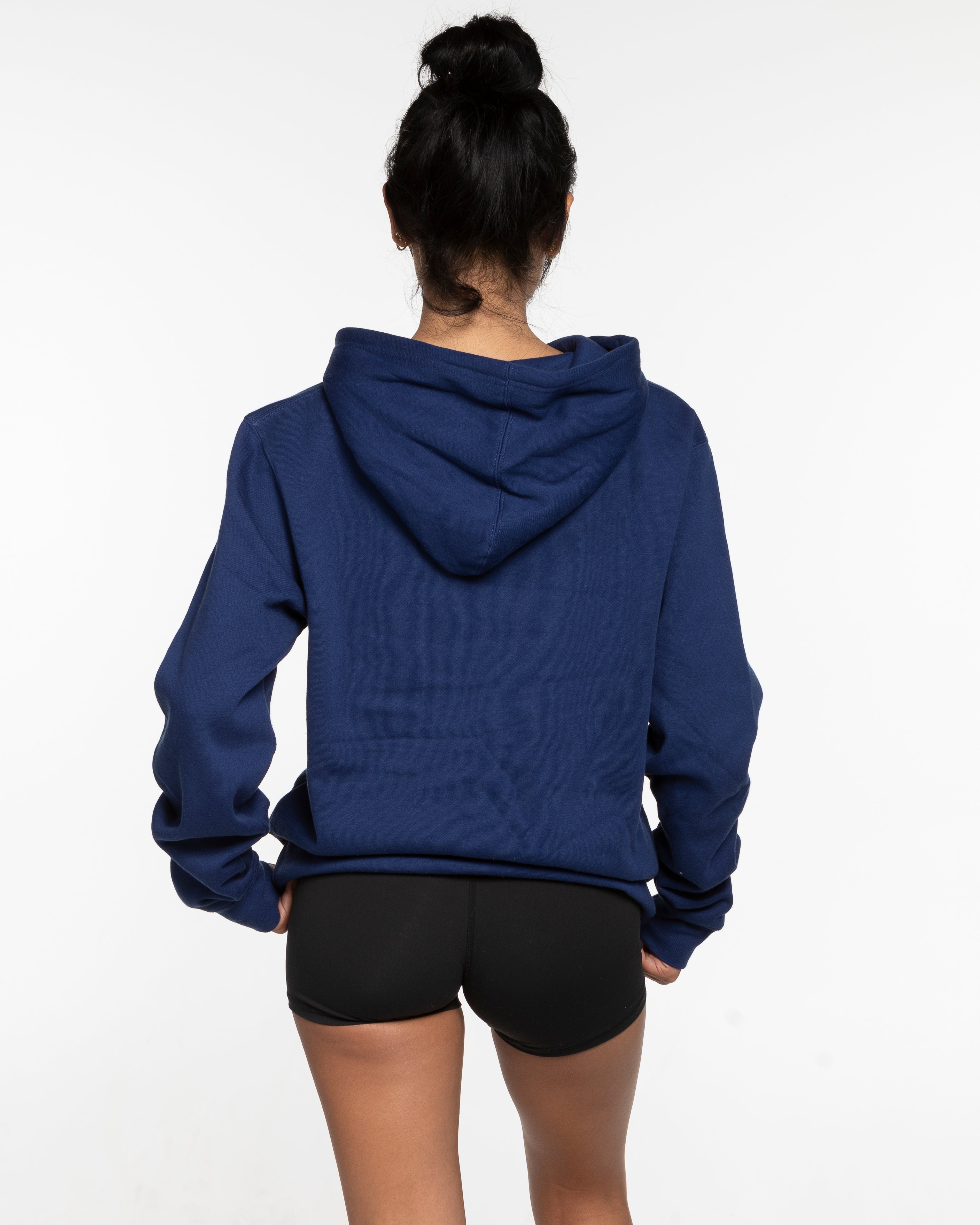 The Mens Classic Hoodie - Cobalt - PURE QUALITY - Center Chest Stacked & Center Back Logo Stacked - Printed - Full Color