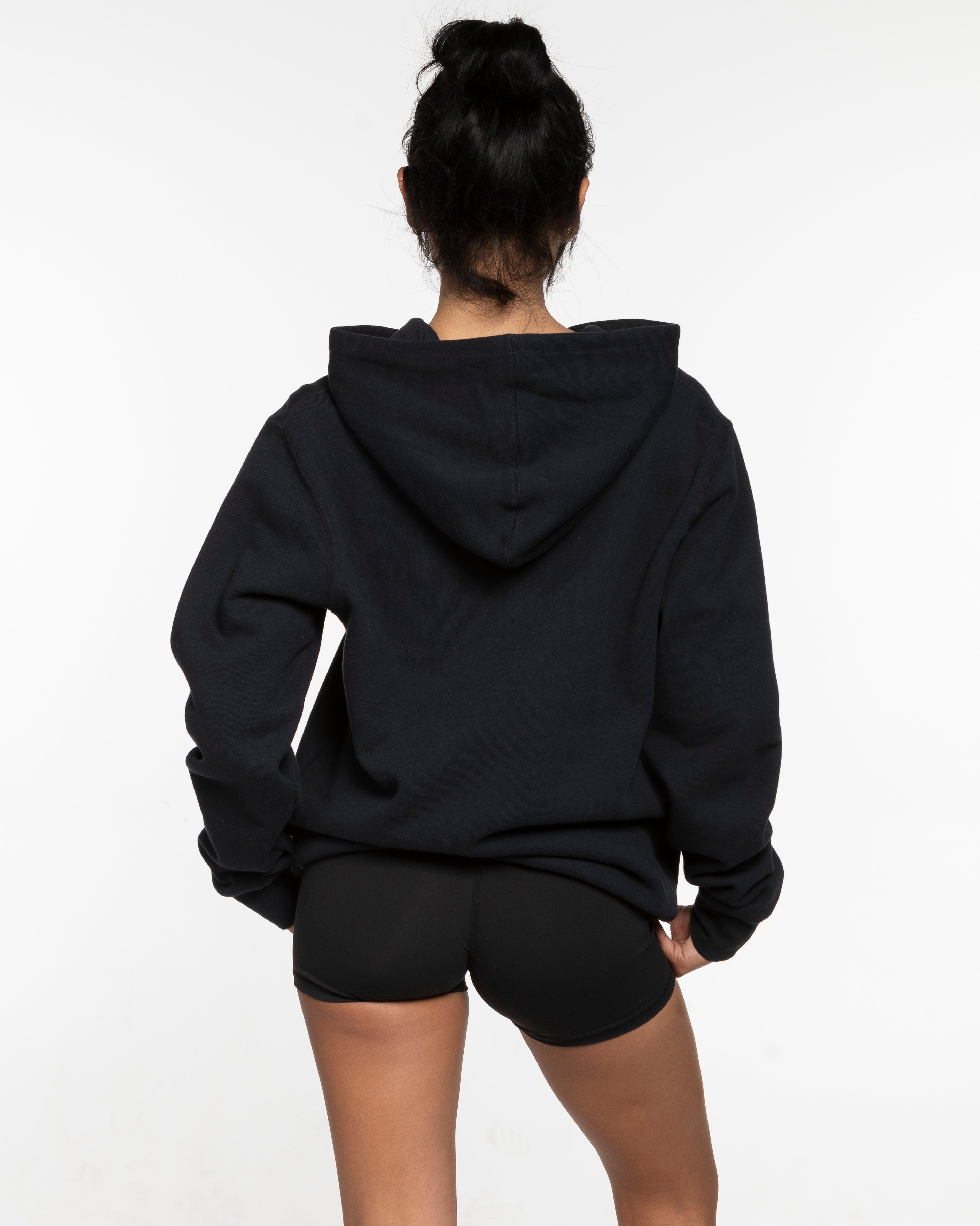 The Mens Classic Hoodie - Navy - BODYROK Employee - Center Chest - Off White