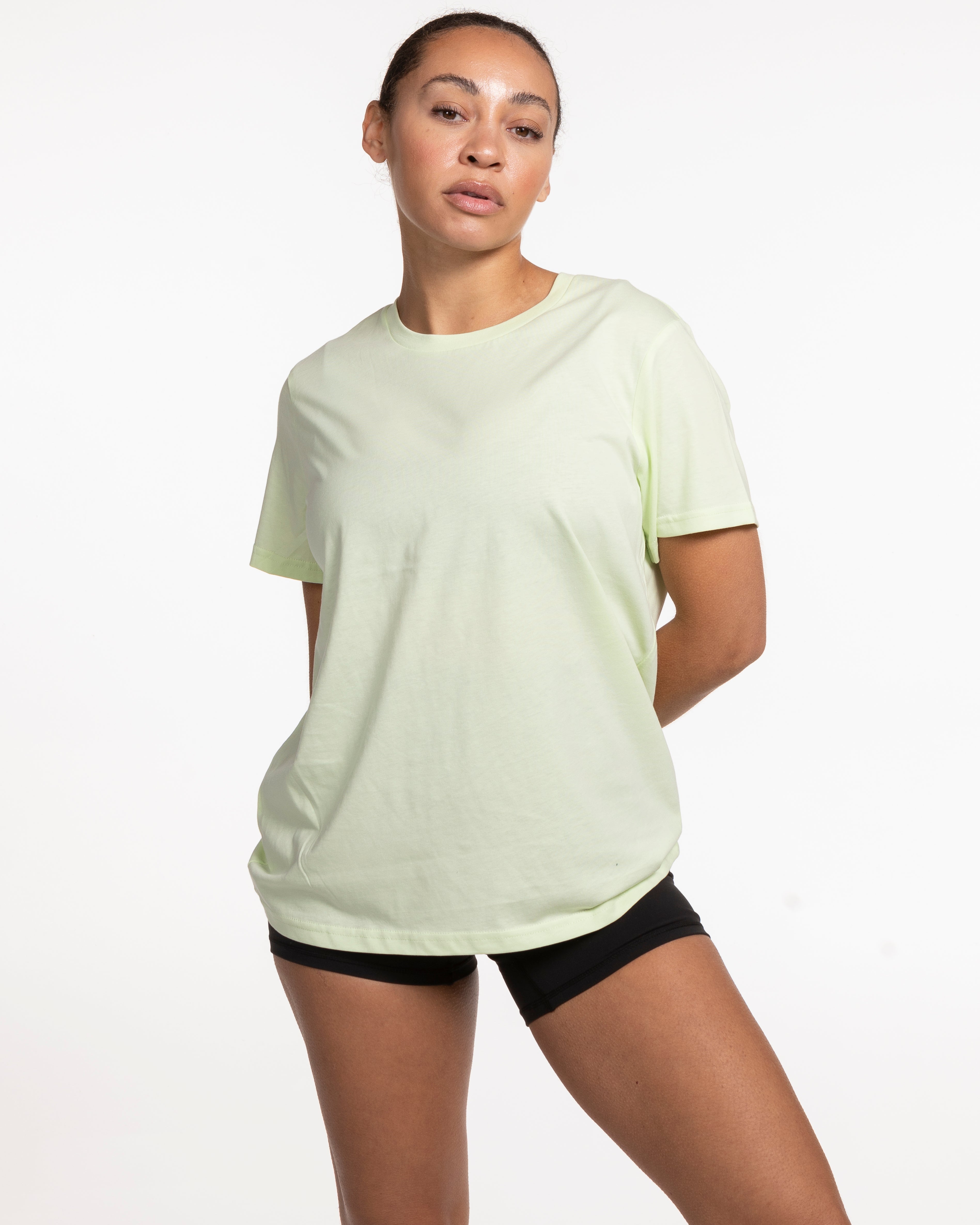 The Womens Tee - Lime - Barnes. The Label - Center Chest & Back Stars - Printed - Full Color