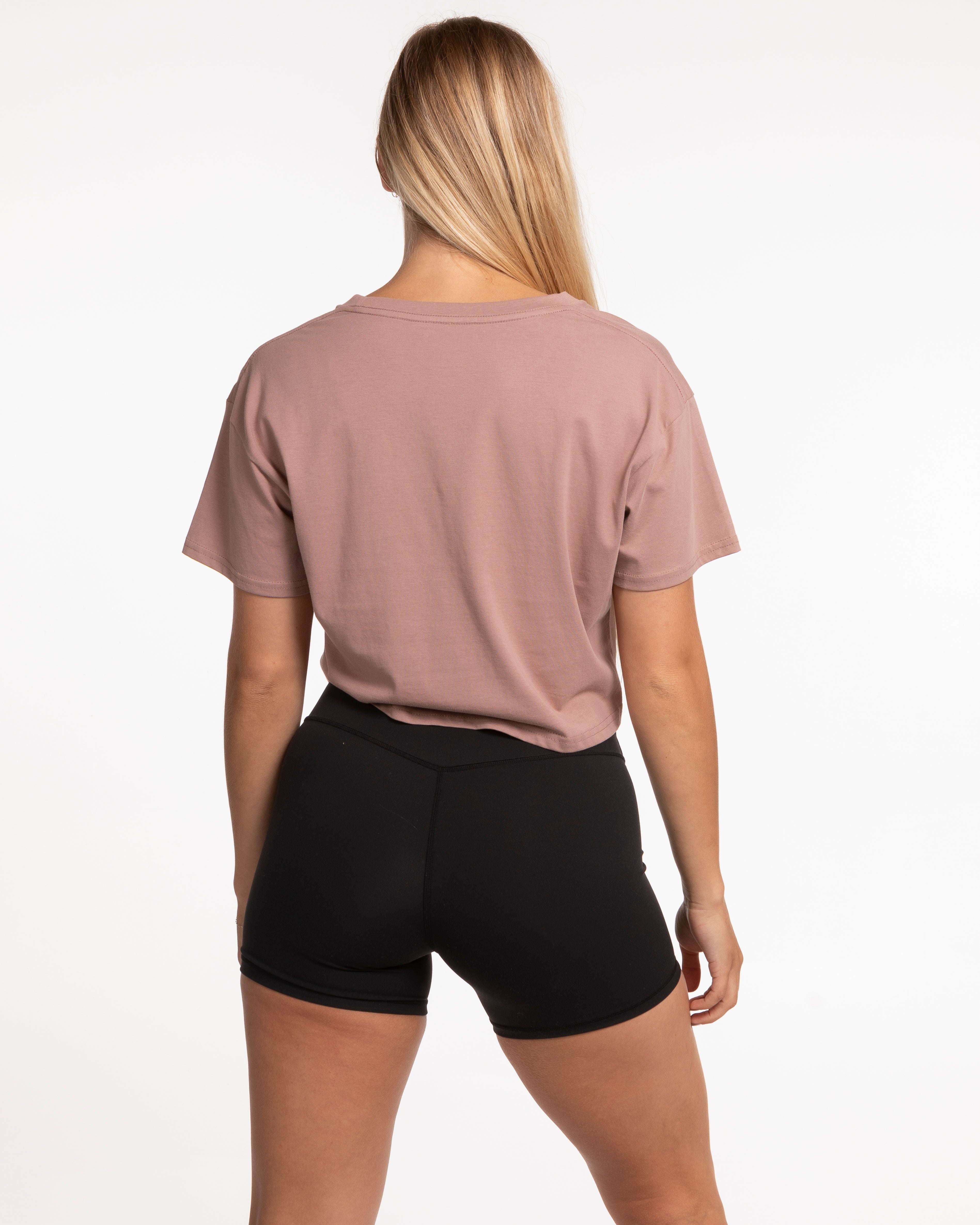 Motivate Movement Crop Tee - Clay