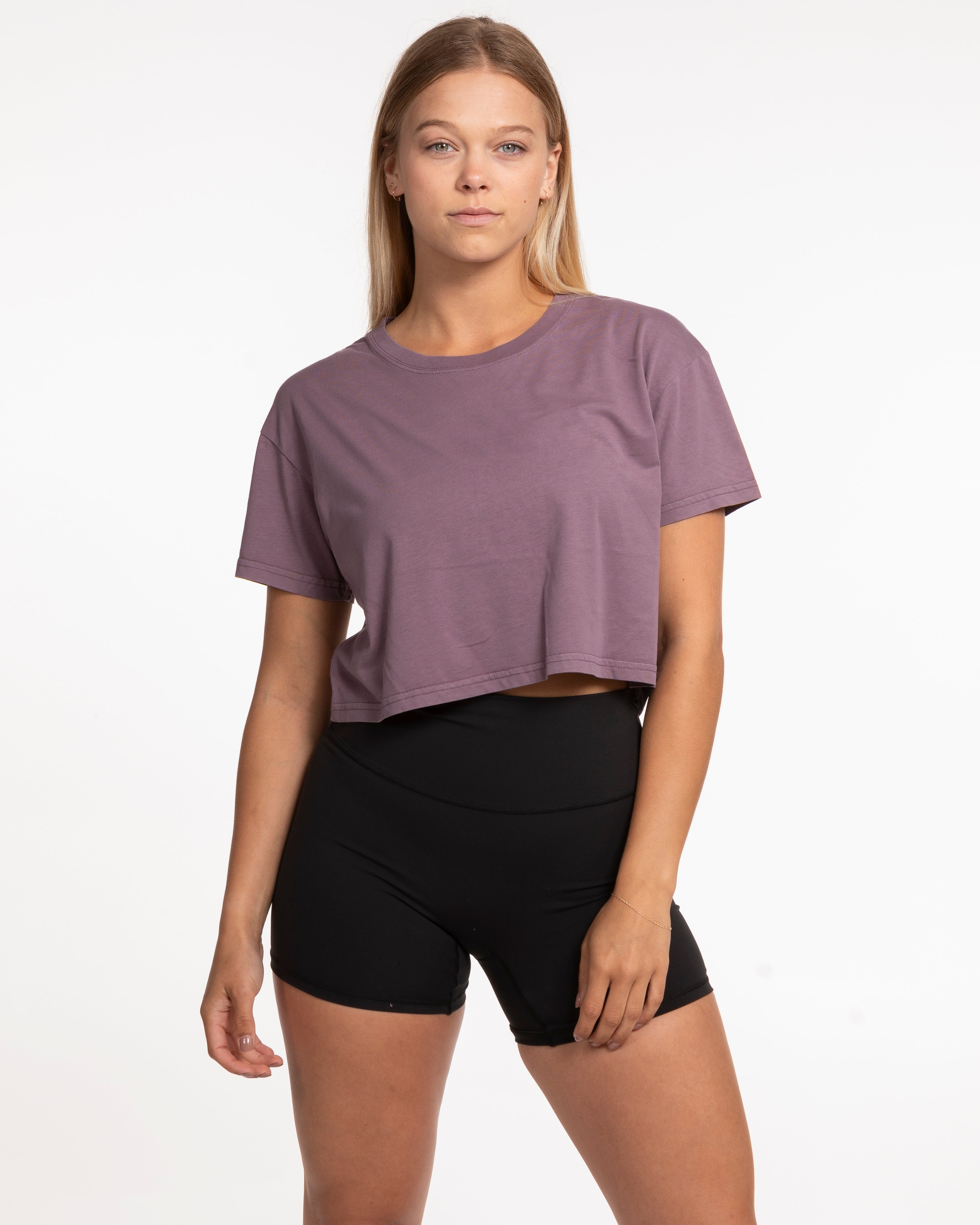 Motivate Movement Crop Tee - Mauve