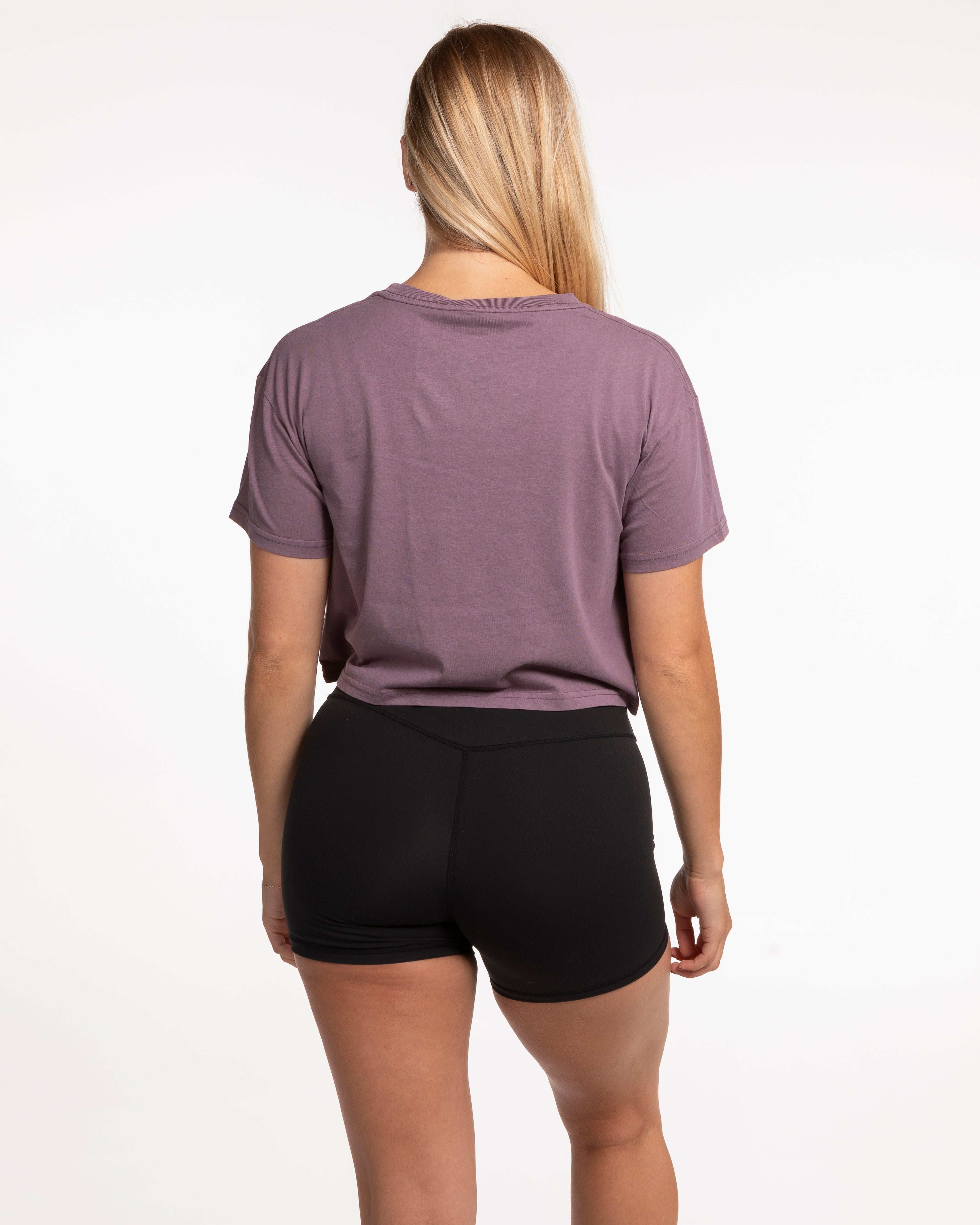 Motivate Movement Crop Tee - Mauve