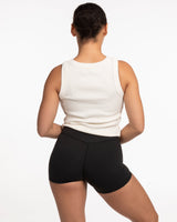 The Ribbed Crop Tank - Off White  - Training Club - Center Chest - Embroidered - Tone on Tone
