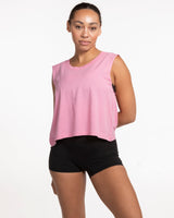 The Crop Muscle Tank - Bubblegum - Bodicore - Center - Full Color