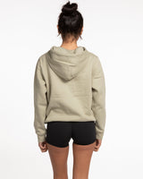 The Womens Classic Hoodie - Pistachio - Symmetry Yoga - Left Chest & Back Logos - White