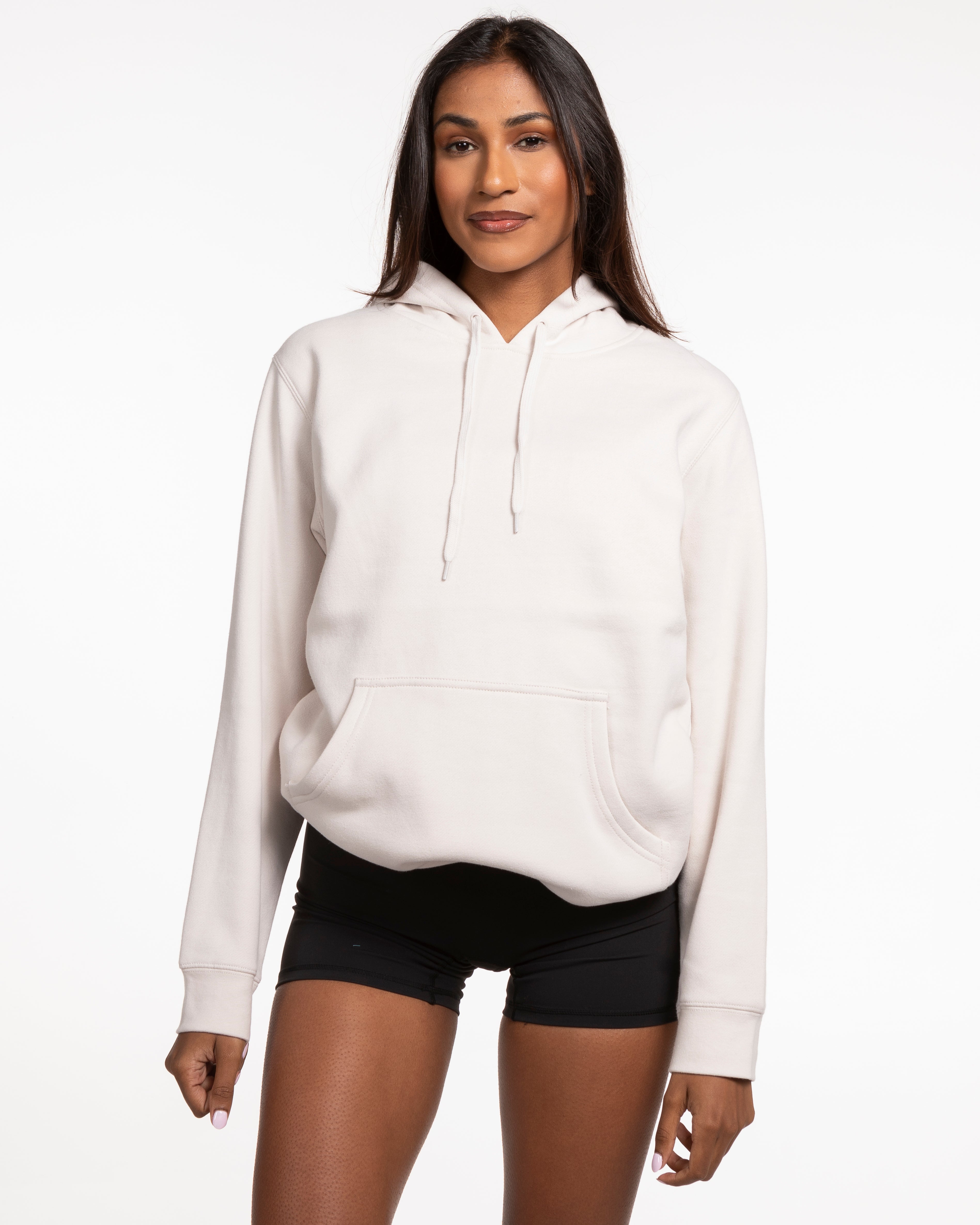The Womens Hoodie - Bone - Blenders - Center Chest & Right Wrist - Printed - Tone on Tone