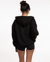 The Womens Zip Hoodie - Black - Saltvault Location - Left Chest & Back Location - Printed - Blue