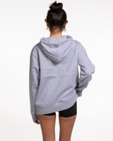 The Womens Classic Hoodie - Heather - Sweatshack - Left Chest & Back Round - Printed - Black