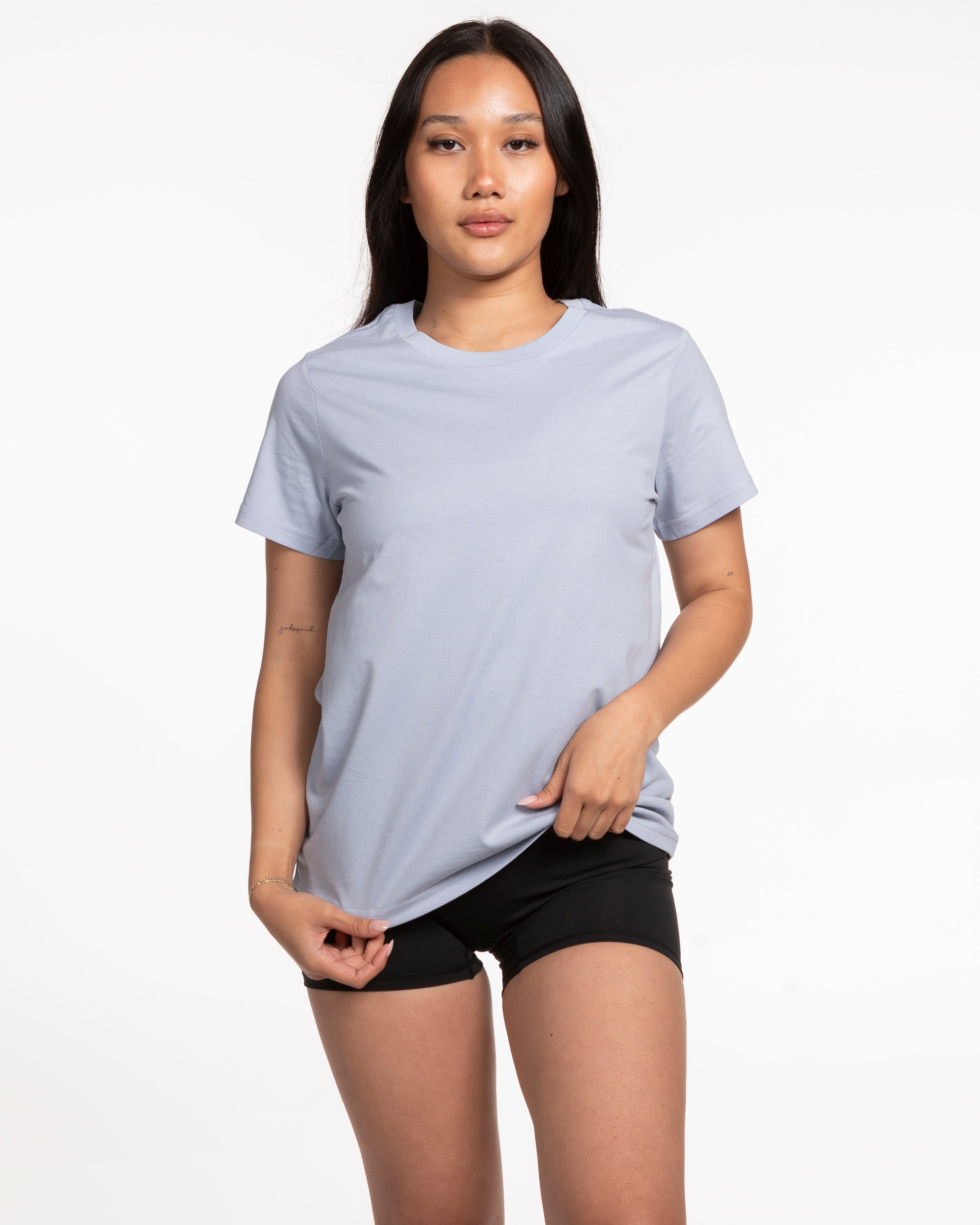 The Womens Tee - Powder - Coar - Center Chest - White