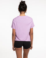 The Womens Tee - Lavender - Live Inspired - Left Chest - White