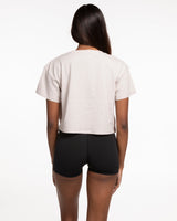 Commit Fitness Crop Tee - Bone with Tone on Tone - Center