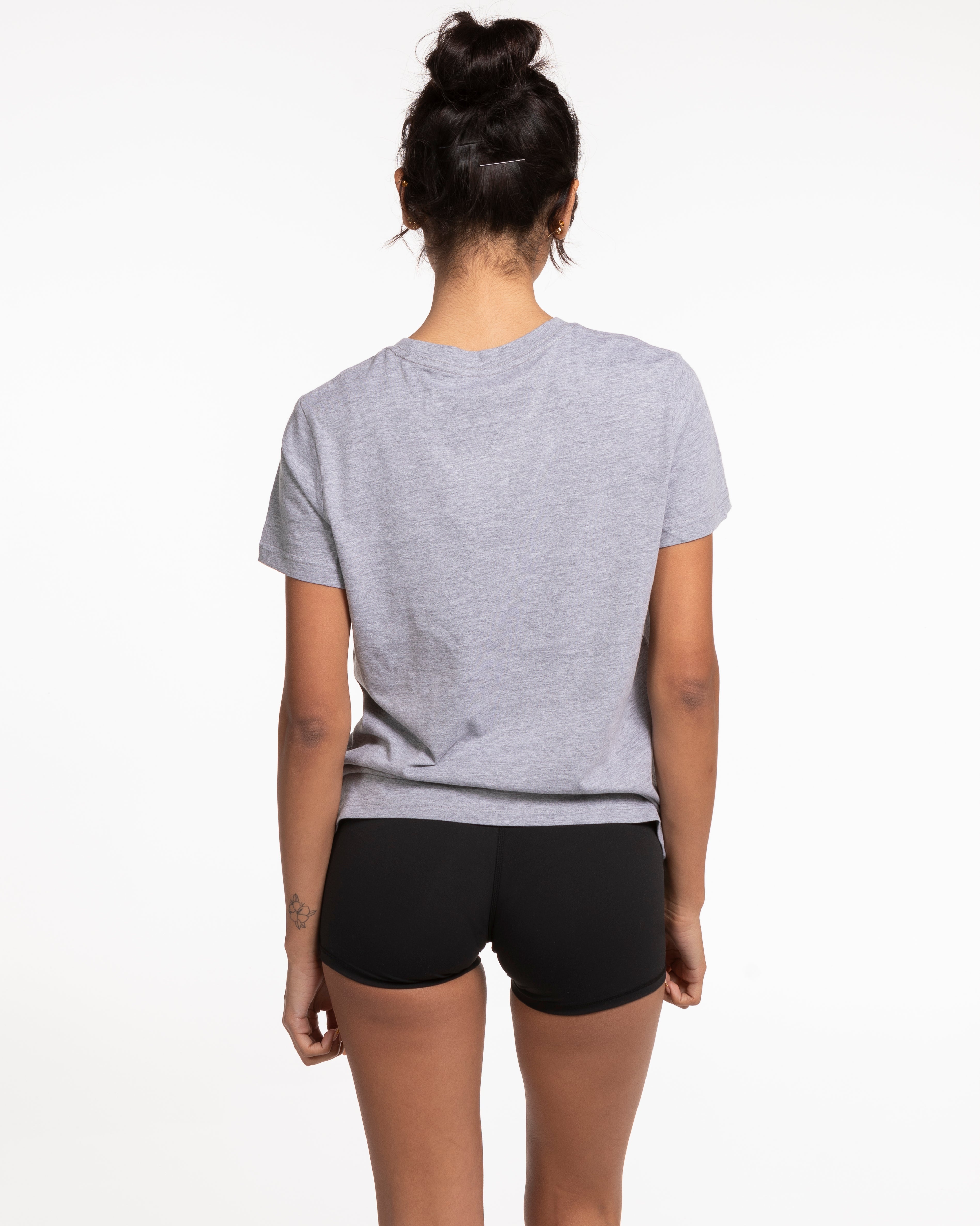 The Womens Tee - Heather - HIIT Performance - Left Chest & Back Stacked - Printed - Black