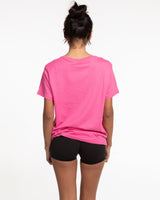 The Womens Tee - Hot Pink - Live Inspired - Left Chest - White