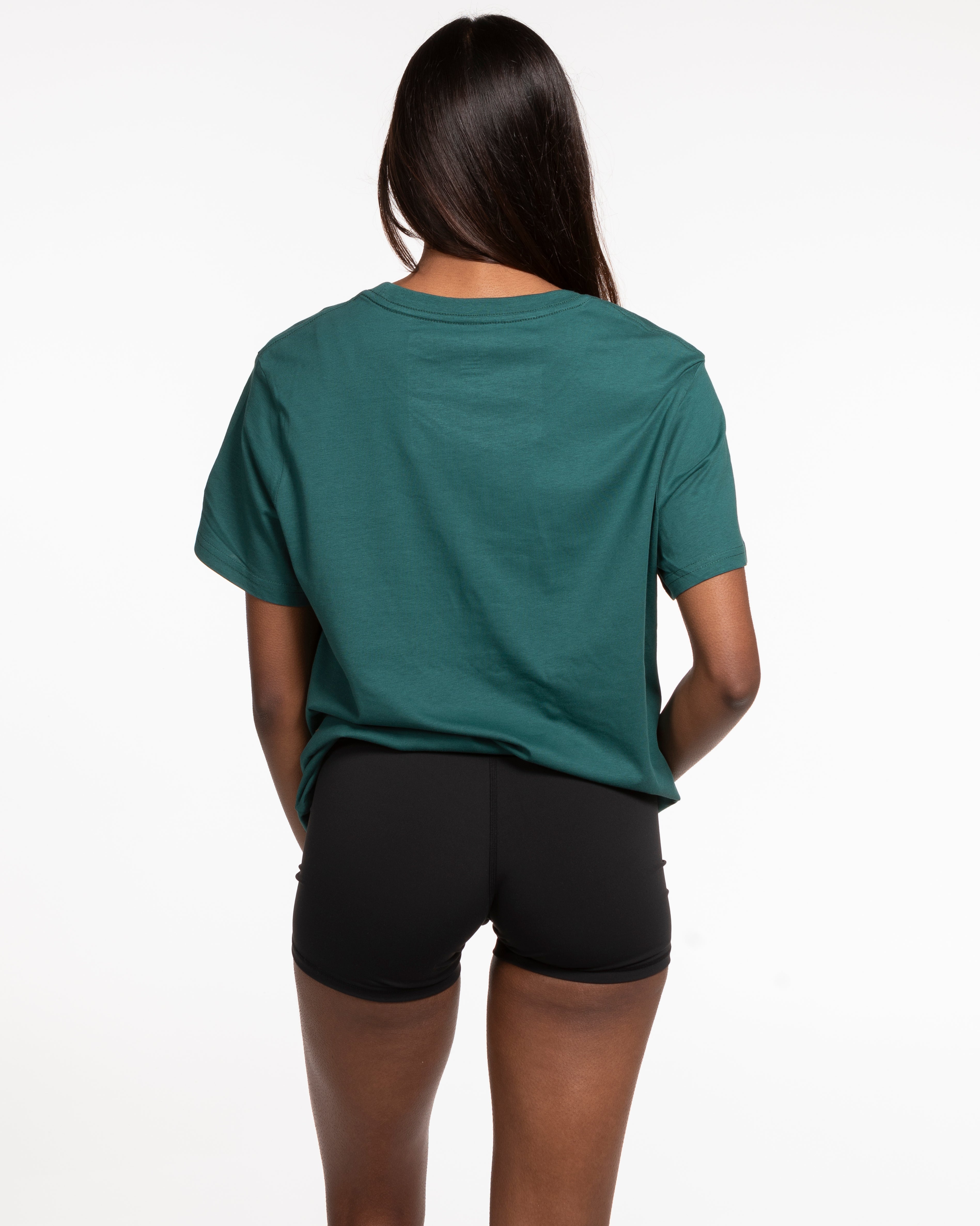 The Womens Tee - Jade - Christian Singles Hub - Center Chest Stacked & Center Back Neckline - Printed - White