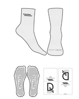 The 3/4 Crew Sock - Heather - Define Lagree - Top & Toe Logo - Charcoal - Hexagon Grip - Charcoal