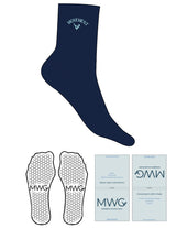 The 3/4 Crew Sock - Harbor - Movement With Chels - Top Logo - EMB - Iceburg - Hexagon Grip - Transparent