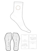The 3/4 Crew Sock - White - Core Ritual - Circle Grip - Oatmilk
