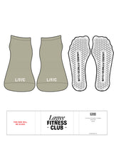 The Ankle Sock - Moss Gray - LFC - Toe Logos - Cloud Dancer - Hexagon Grip - Transparent