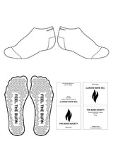 The Ankle Sock - White - The Burn Society - Back Top Ankle - Black