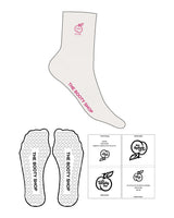 The 3/4 Crew Sock - Cloud Dancer - The Booty Shop - Ankle Logo - "500" - EMB - Cabaret - Foot Text - Printed - Cabaret - Heart Grip - Cabaret