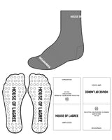 The 3/4 Crew Sock - Grey - House of Lagree - Top Wrap & Bottom - Cream