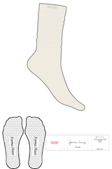 The Slouch Sock - Off White - Forma Haus - Sewn on Logo - Heart Grip - Transparent