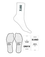 The Crew Sock - White - Onyx Fit - Top Logo - Green - Circle Shape Grip - Green