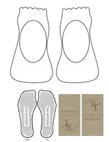 The Ballet Sock - White - The Refinery Fitness Studio - Hexagon Grip - Black