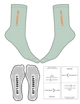 The Crew Sock - Light Seafoam - LagreeLab - Top & Toe Logo - Orange Peel - Hexagon Grip - Orange Peel