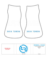 The Ankle Sock - White - Rebel Ride - Toe Logo - Capri