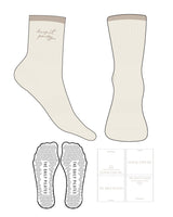 The Daily Pilates 3/4 Crew Sock - Off White