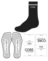 The Crew Sock - Black - Core Clovis - Center - White