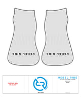 The Ankle Sock - Heather - Rebel Ride - Toe Logo - Black