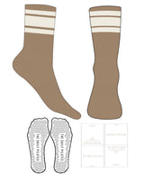 The Daily Pilates  Crew Sock - Tan