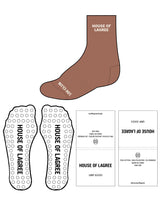 The 3/4 Crew Sock - Maroon - House of Lagree - 100 Club - Cream