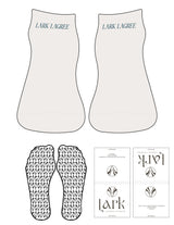 The Ballet Sock - Cloud Dancer - Pure Movement LARK - Top Back Logo - Blue Smoke - Icon Grip - Blue Smoke