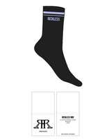 The Crew Sock - Black - Reckless Ride - Top Border - L85