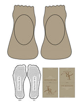 The Ballet Sock - Oat Stone - The Refinery Fitness Studio - Hexagon Grip - White