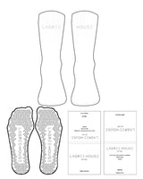 The Crew Grip Sock - White - Lagree House - Black - Front Logo