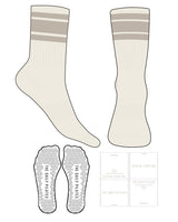 The Daily Pilates  Crew Sock - Off White