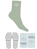 The 3/4 Crew Sock - Tide Green - Movement With Chels - Top Logo - EMB - White - Hexagon Grip - White