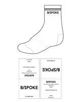 The 3/4 Crew Sock - White - BSPOKE - Top Lining - Black